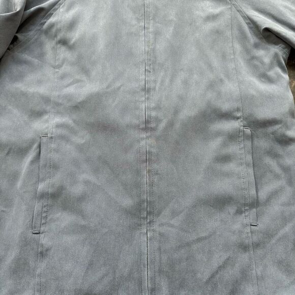 London Fog Blue Zip Up Jacket Essential Women’s Size M Petite Hooded Adjustable - Picture 4 of 12